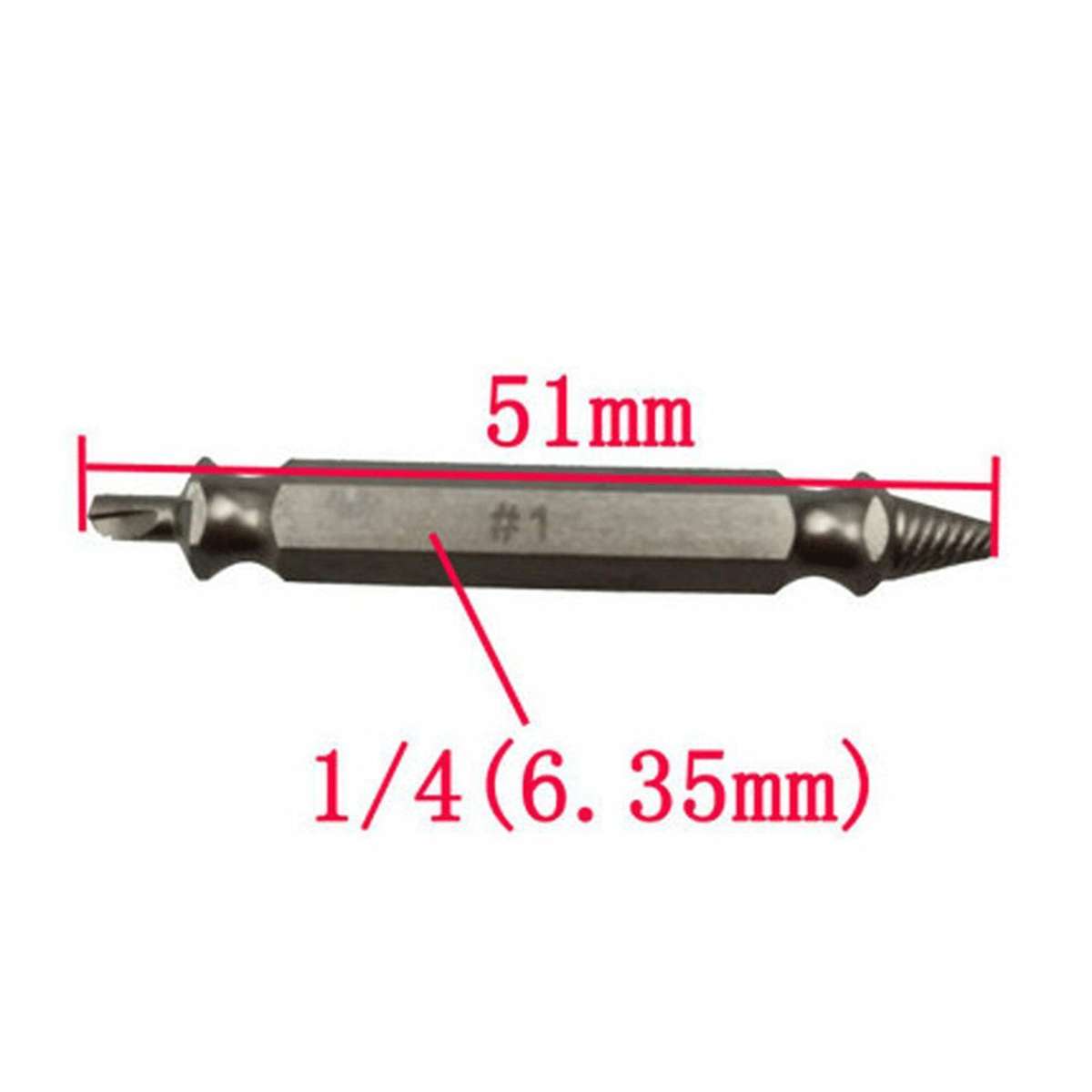 4Pcs Damaged Screw Breakage Bolt Extractor Drill Bits Guide Set Broken Screws Easy Out Remover Tool