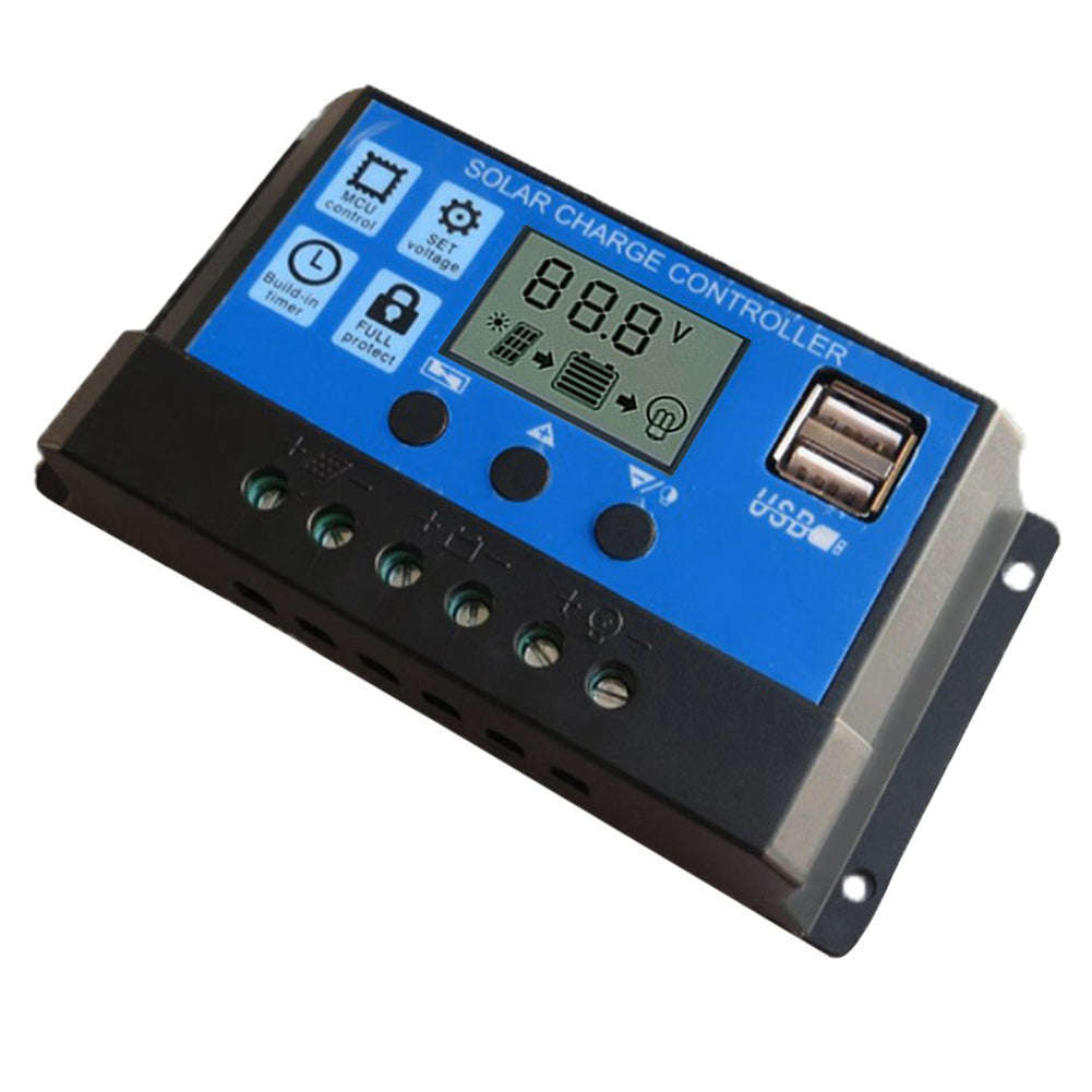 100A Solar Panel Controller Solar Recharger Controller LCD Display Screen Street Lamp System R