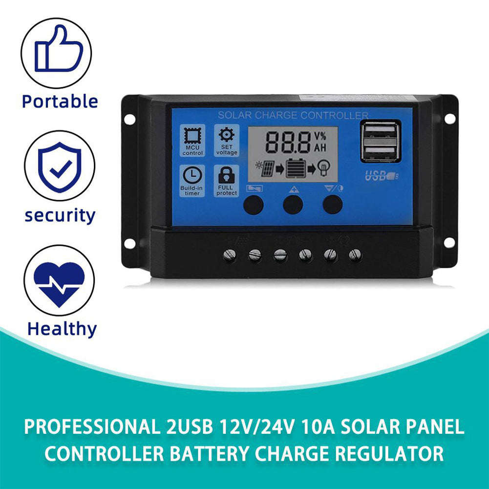 100A Solar Panel Controller Solar Recharger Controller LCD Display Screen Street Lamp System R
