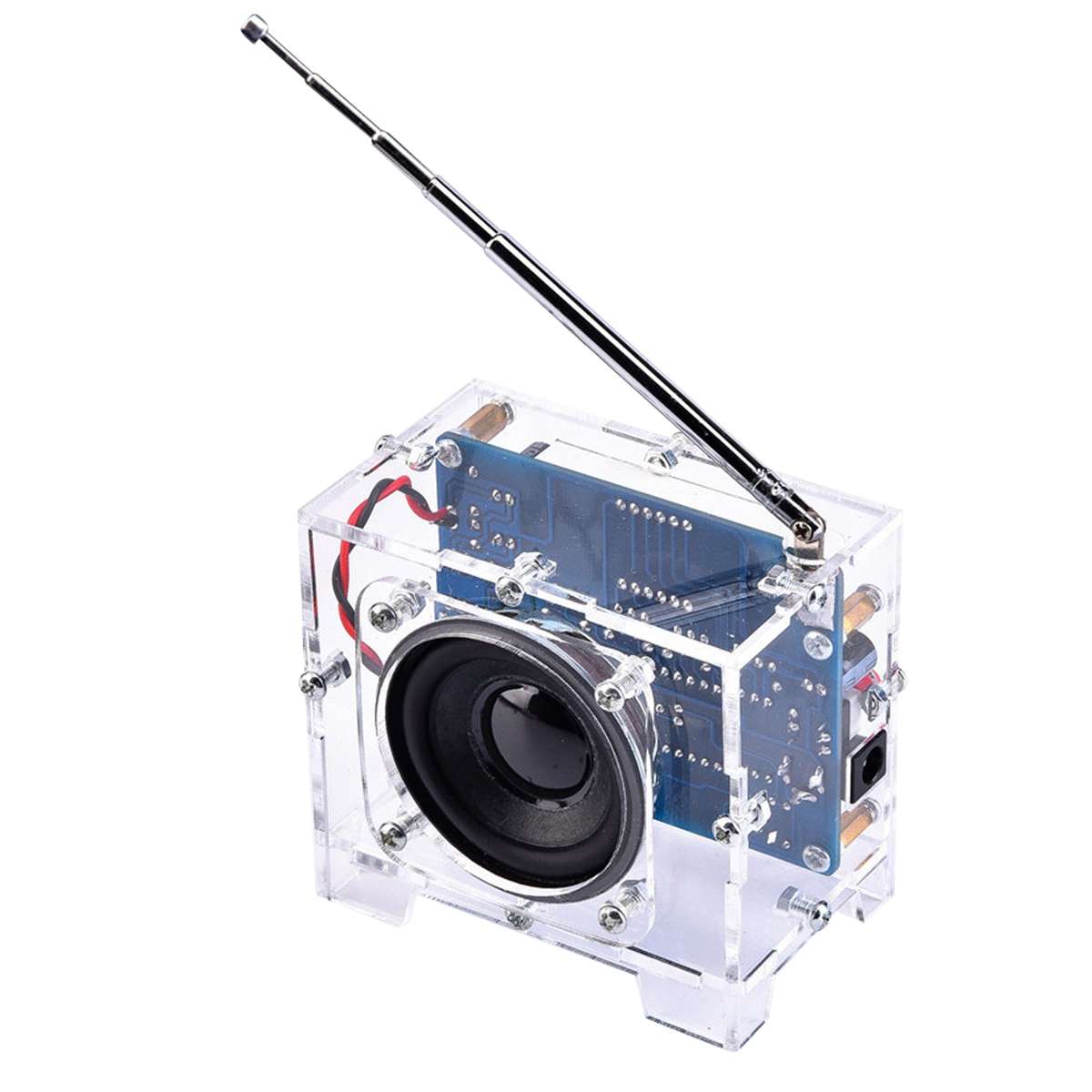 LED Digital FM Radio DIY Kit SCM FM Radio Module Soldering Project Practice Kit 5W Speaker 87-