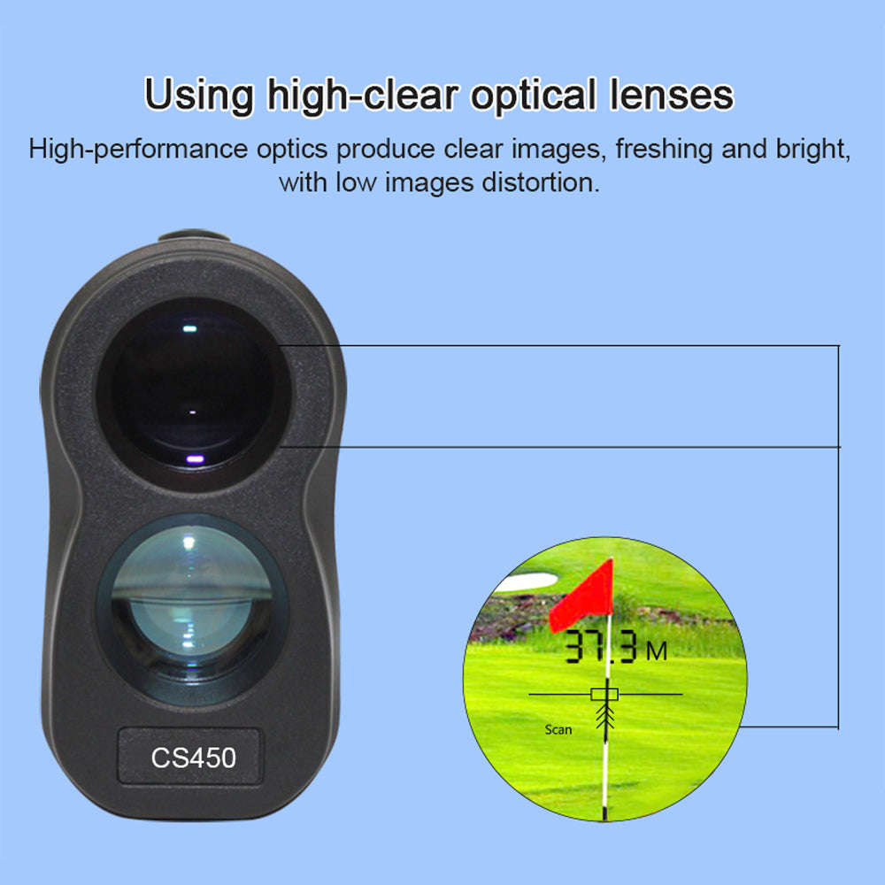 Handheld Rangefinder 450M High-Accuracy Range Finder Support Distance Speed Measurement Flag-