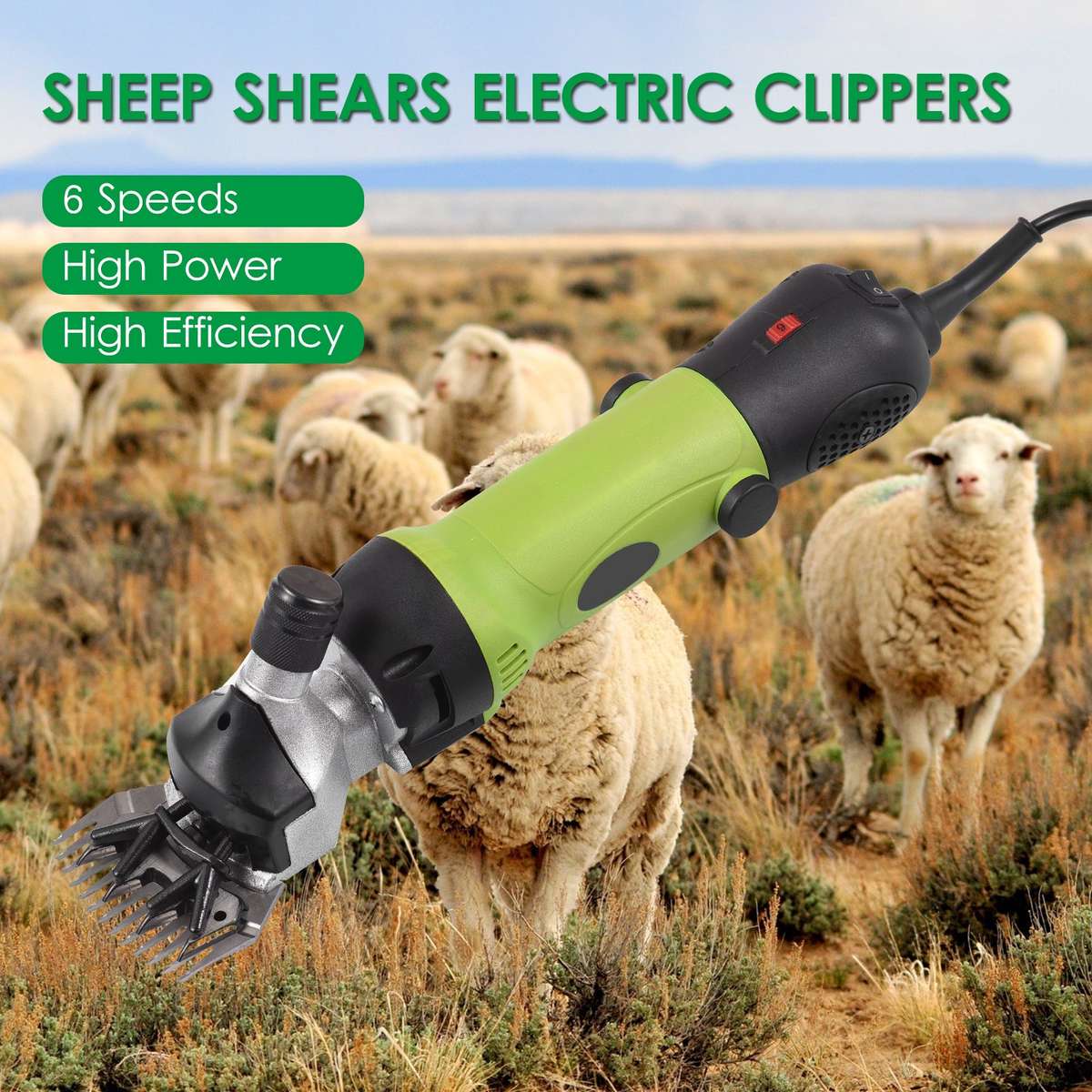 680W Professional Animal Clipper Sheep Shears Electric Clippers 6 Speeds Corded Electric Sheep Goat