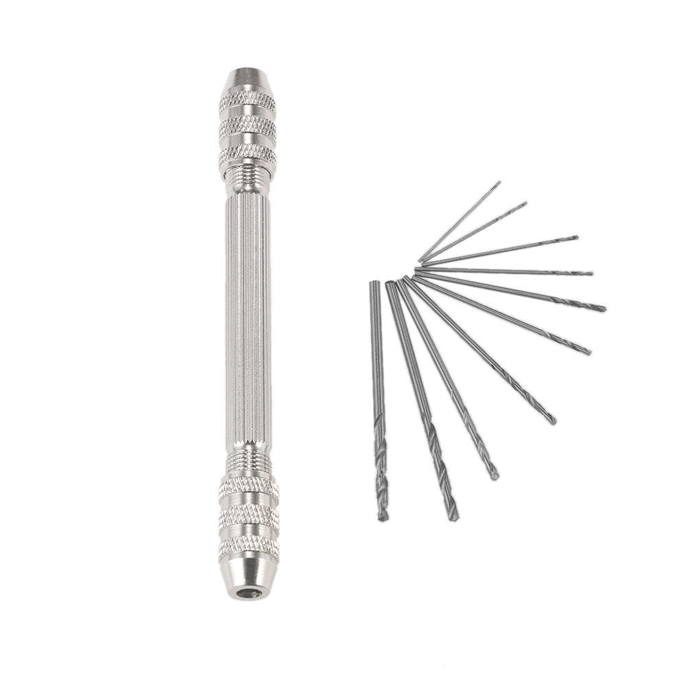 Professional Mini Hand Drill Set with 10pcs High-speed Steel Twist Drill Bit Set High Quality Drill