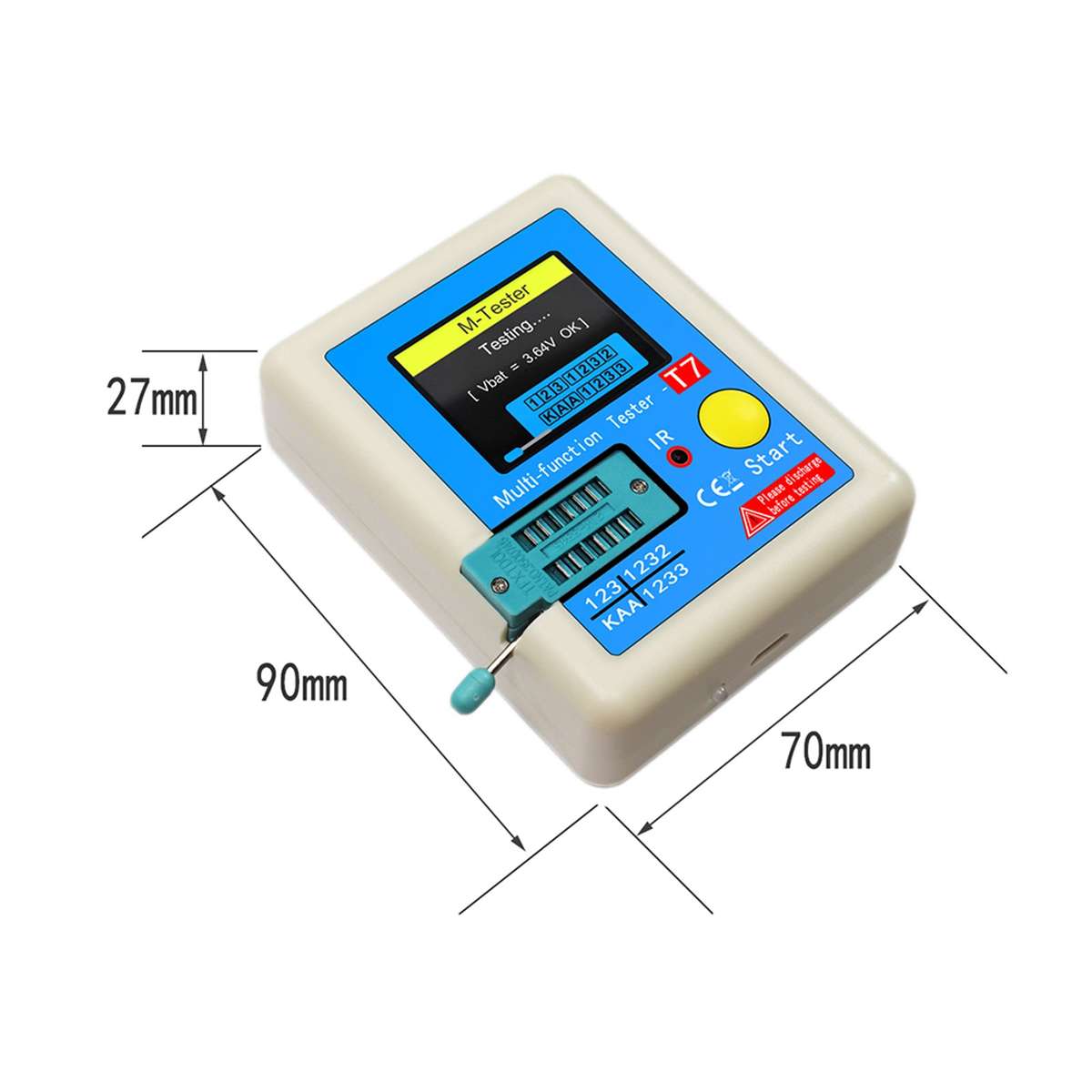 Transistor Meter LCR-T7 Multi-Function Capacitance Resistance Tester Full Color Display Transi