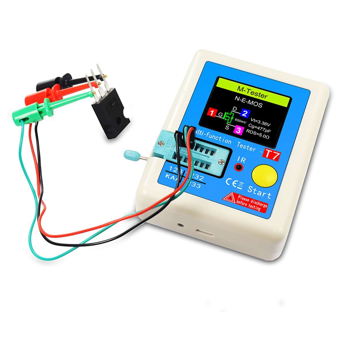 Transistor Meter LCR-T7 Multi-Function Capacitance Resistance Tester Full Color Display Transi