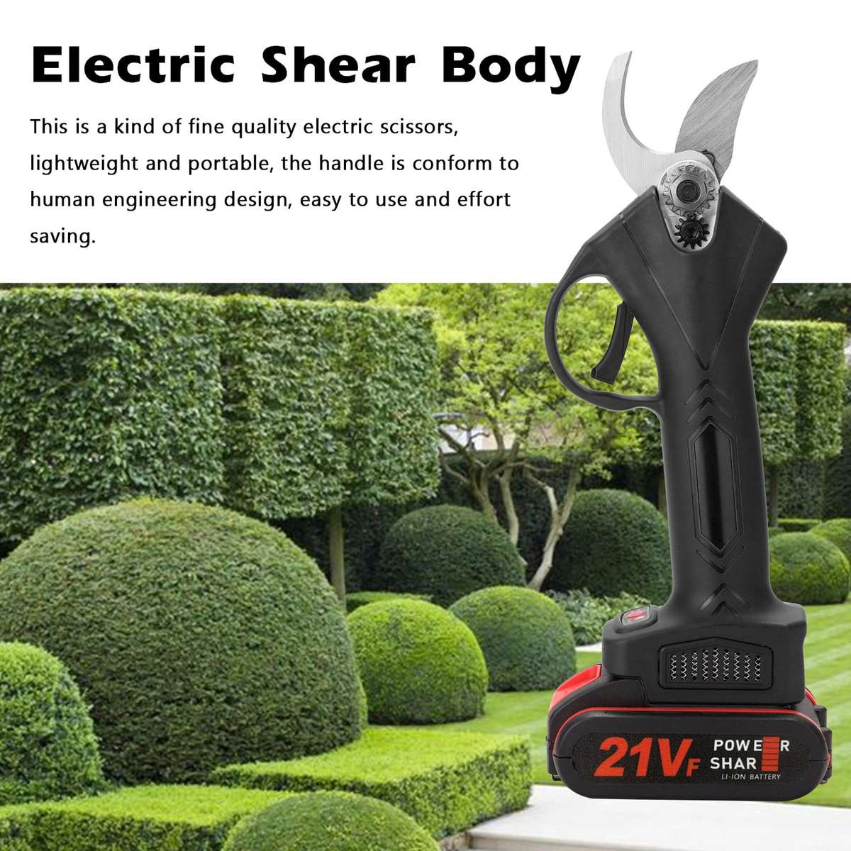 21V Cordless Electric Pruner Pruning Shear Efficient Fruit Tree Bonsai Pruning Branches Cutte