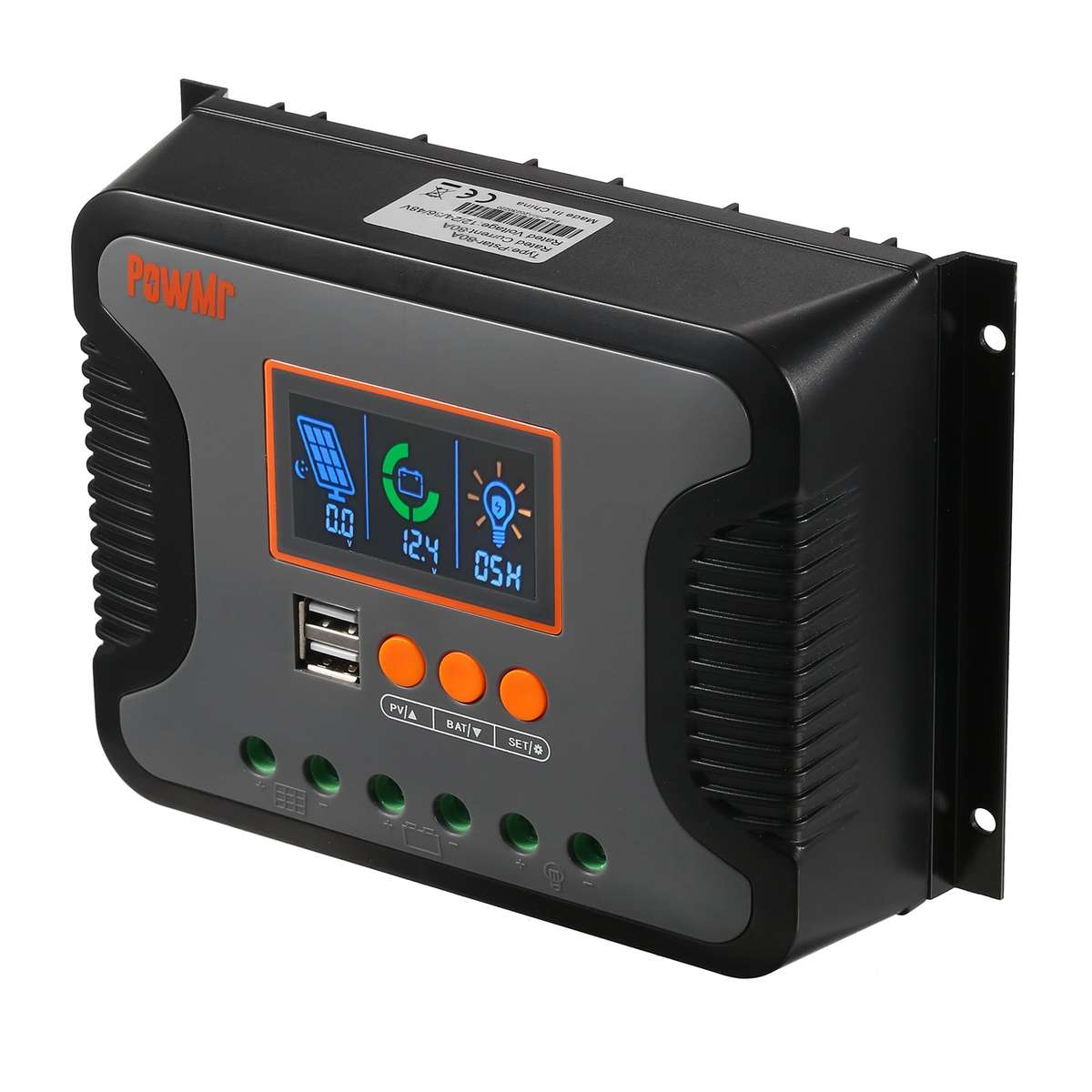 80A Solar Power Controller PWM Battery Charging Controller 12V-48V Lithium Battery Solar Charg
