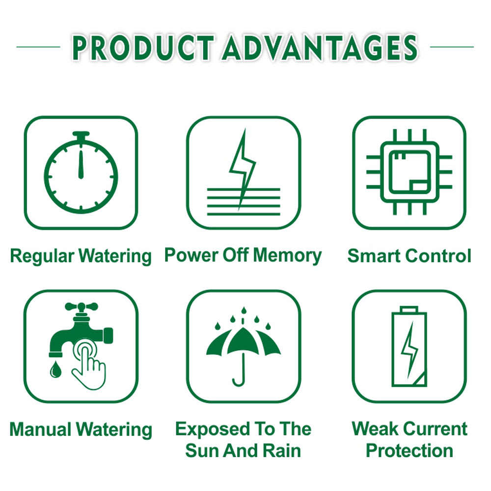 16 Programs Setting Timer Irrigation Controller LCD Display Automatic Flower Plant Watering De