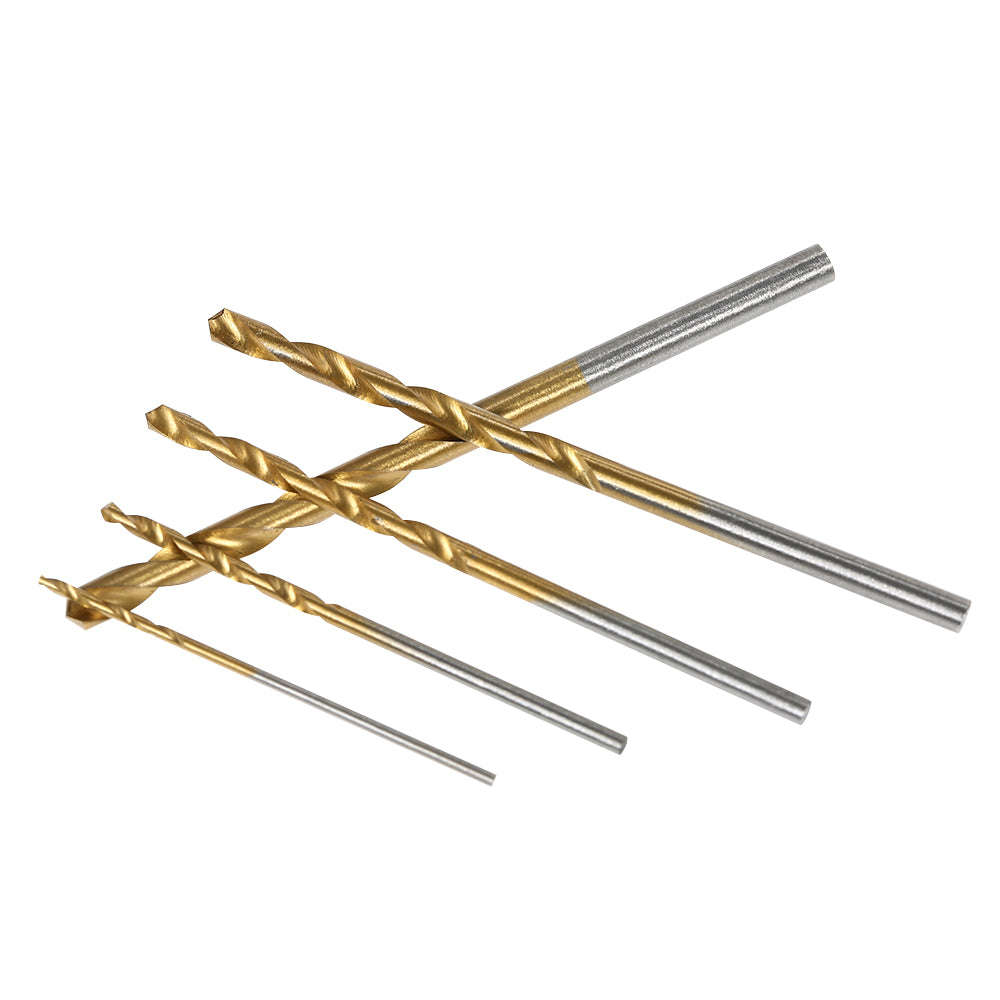 50pcs HSS Plating Titanium Twist Drill Bit Set Metric System 1.0-3.0mm High Speed Steel Titanium Coa