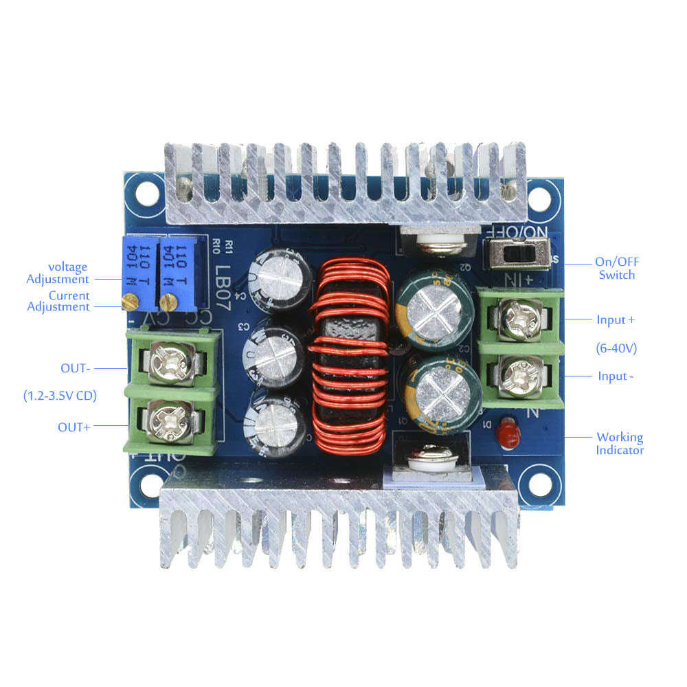 DC-DC Buck Converter 300W 20A Step Dowm Module Adjustable Voltage 6 40V To 1.2 36V Power Suppl