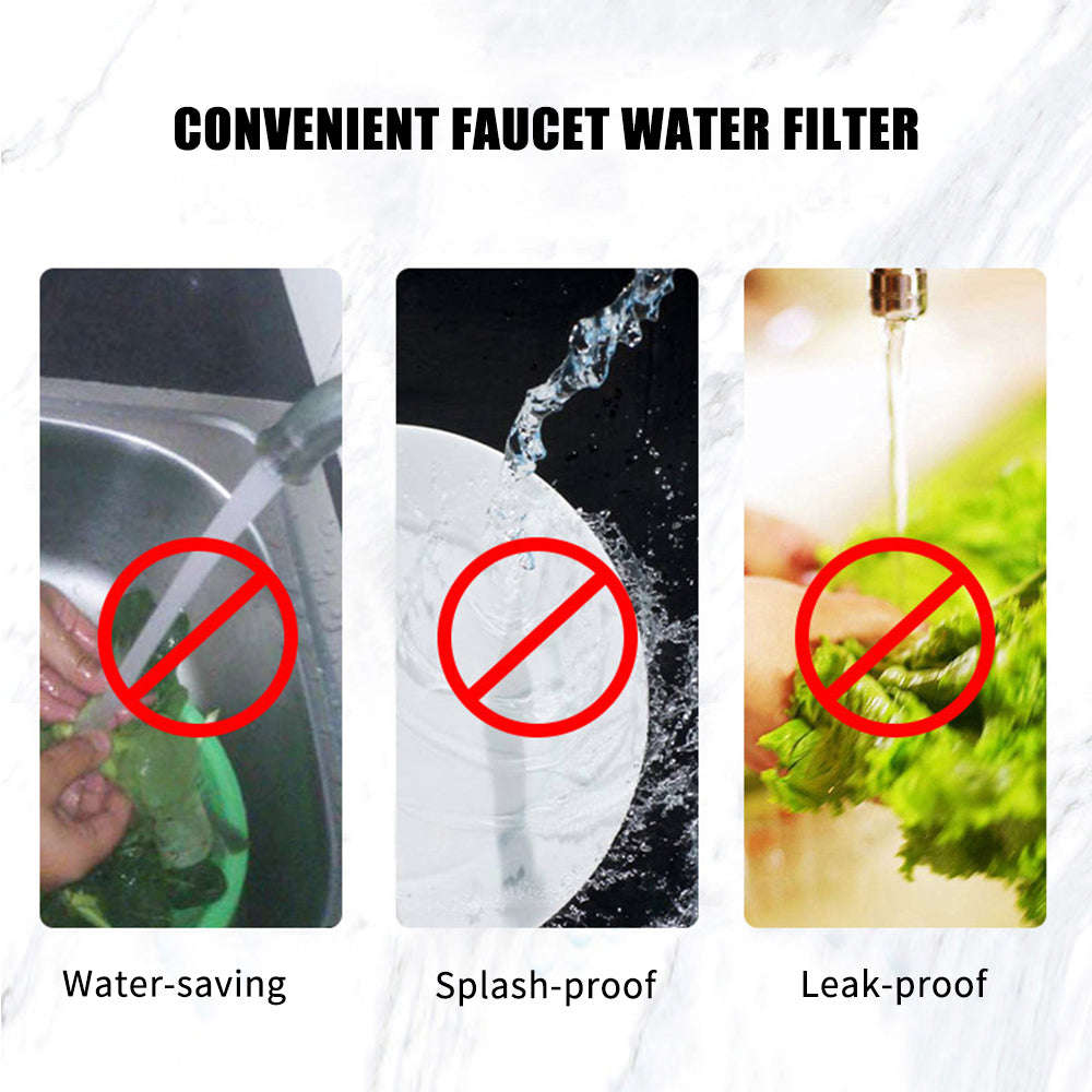 Faucet Water Filter Purifier Kitchen Tap Filtration Activated Carbon Removes Chlorine Fluoride Heavy