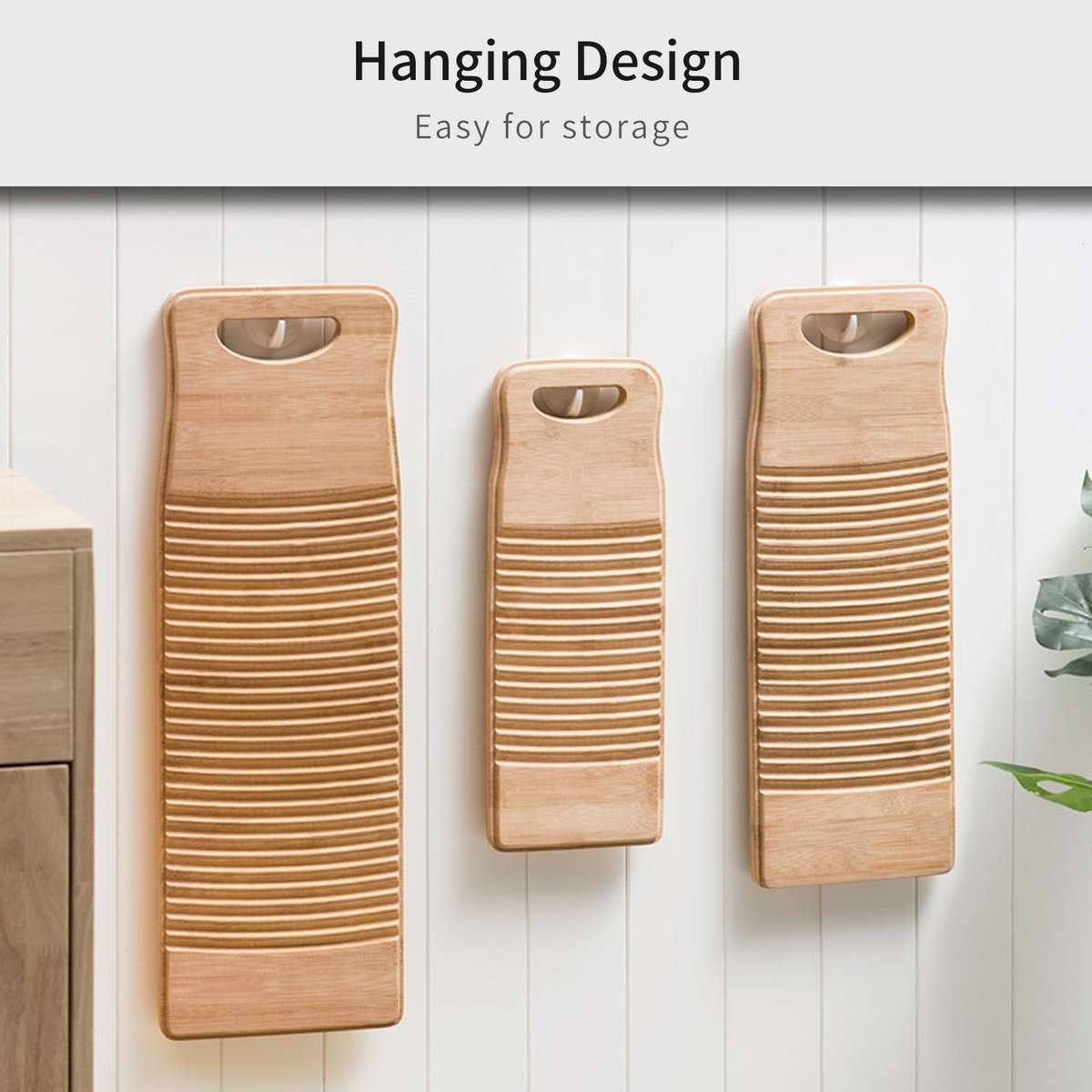Available Wood Washboard Washing board with Rectangle Handle Hand Percussion Hand Wash Board for Hom