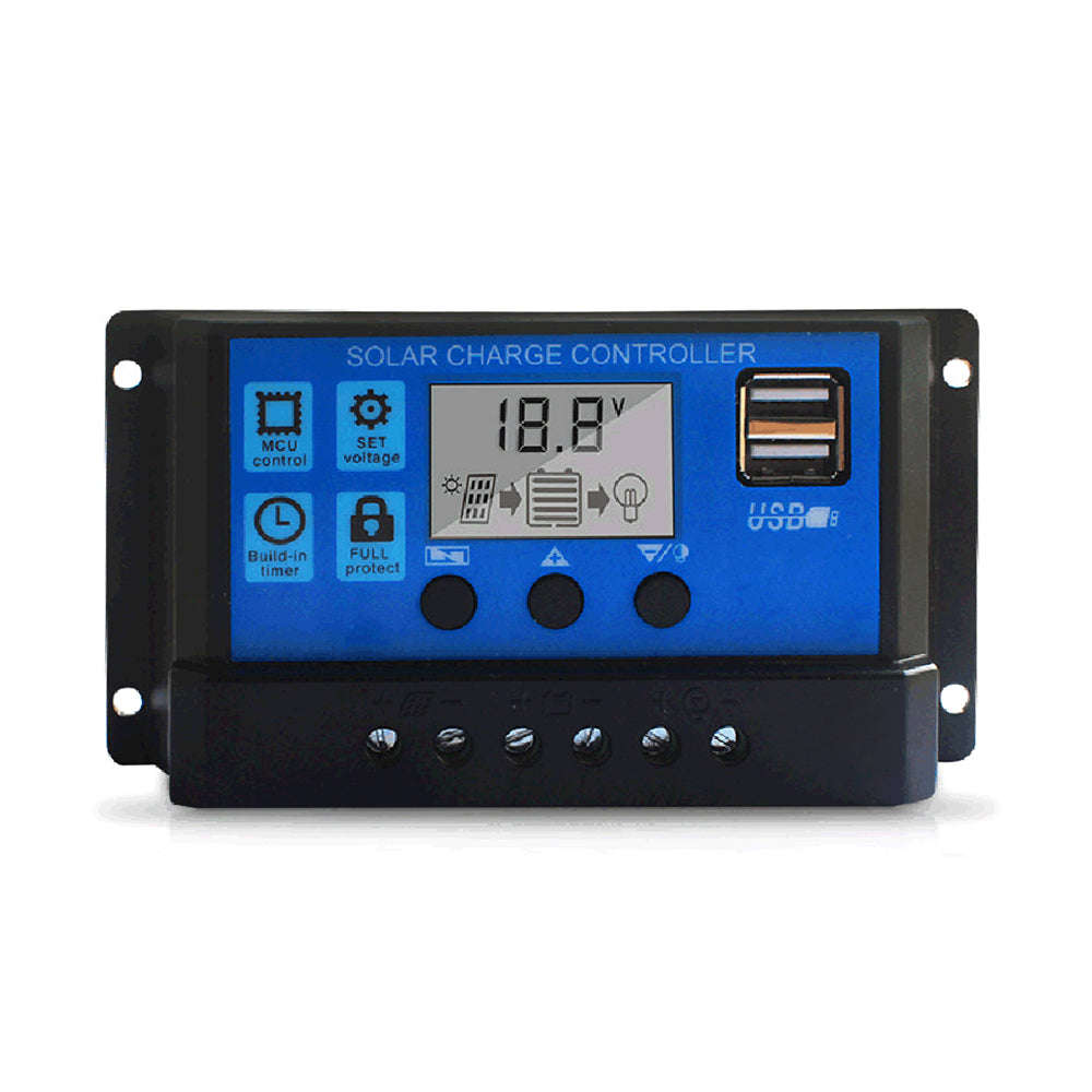100A Solar Charge Controller, Upgraded Solar Panel USB Port Solar Panel Battery Intelligent Regulato
