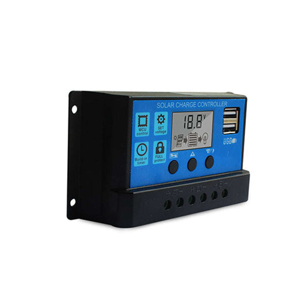 100A Solar Charge Controller, Upgraded Solar Panel USB Port Solar Panel Battery Intelligent Regulato