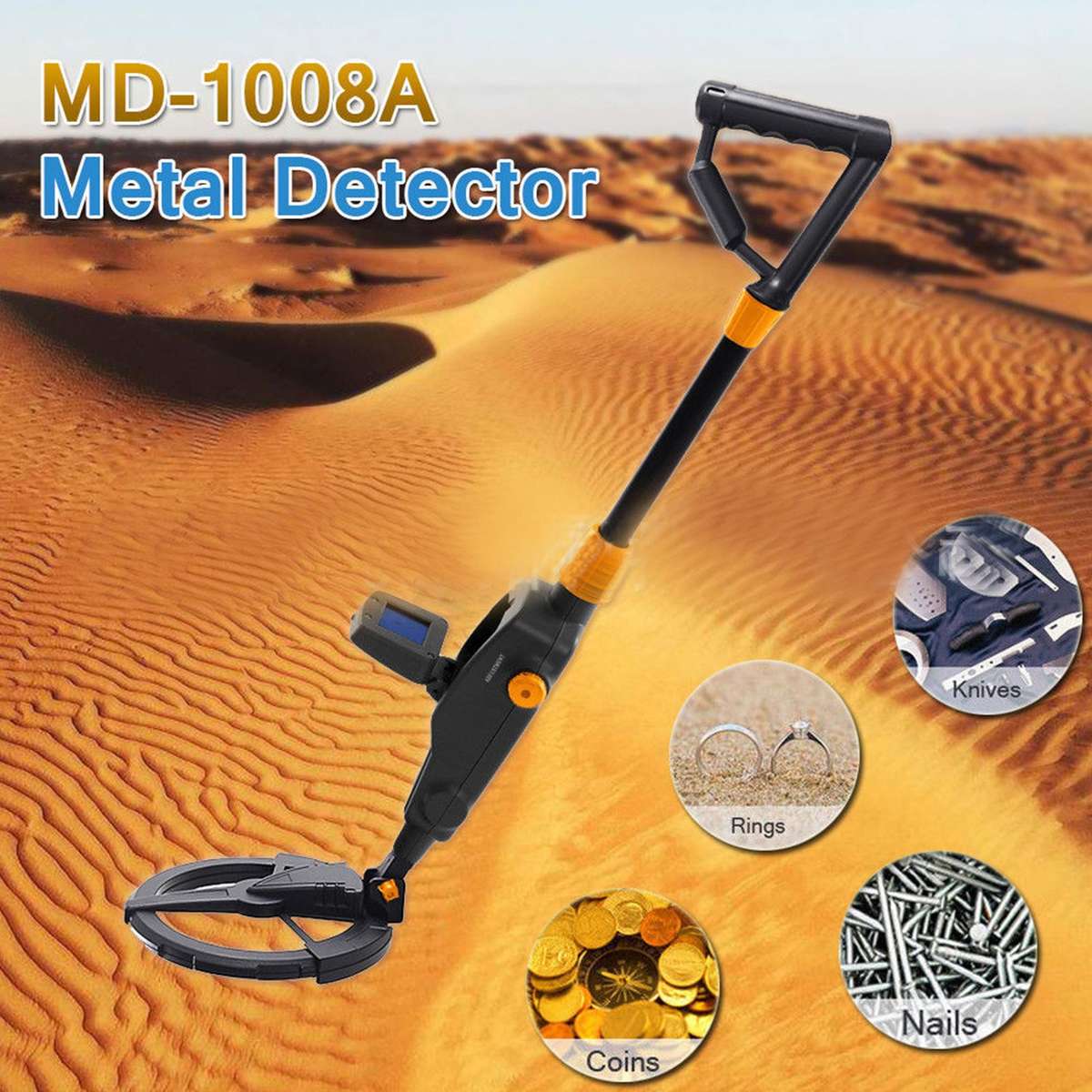 Metal Detector for Adults & Kids High Sensitivity Metal Detector Adjustable with LCD Screen Unearthi