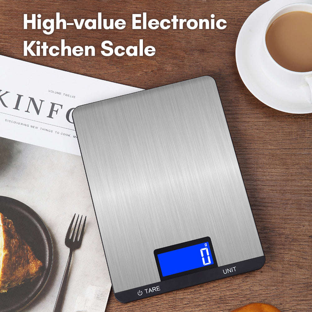 Digital Food Scale 15kg/33lb Rechargeable Digital Kitchen Scale with LCD Display Touch Buttons 7 Uni
