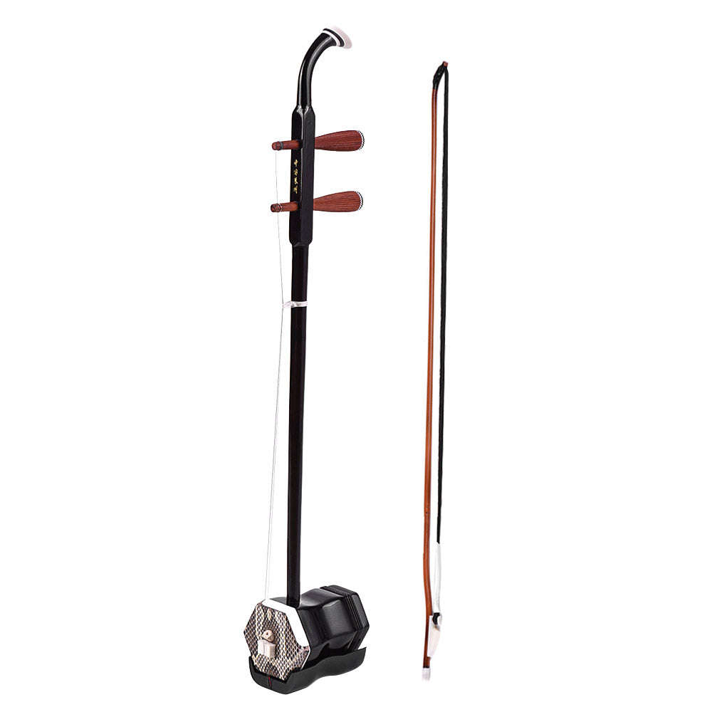Solidwood Erhu Chinese 2-string Violin Fiddle Stringed Musical Instrument Dark Coffee