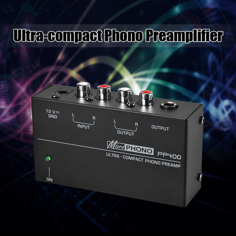Ultra-compact Phono Preamp Preamplifier with RCA 1/4" TRS Interfaces