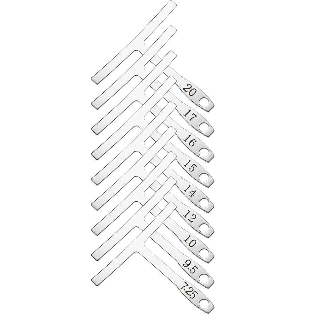 9pcs Stainless Steel Understring Radius Gauge For Guitar Bass Setup Luthier Tool