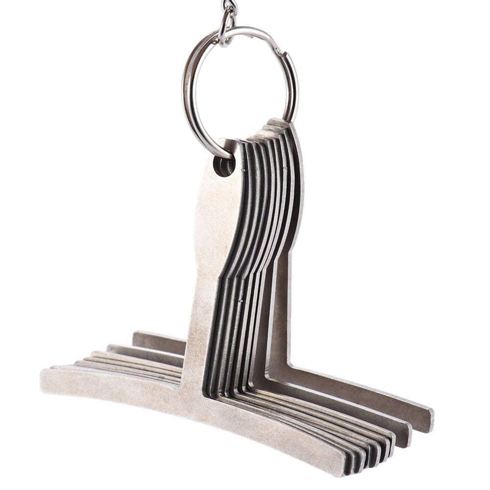 9pcs Stainless Steel Understring Radius Gauge For Guitar Bass Setup Luthier Tool