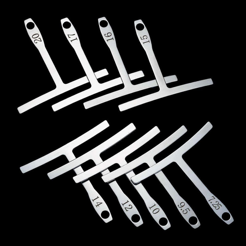 9pcs Stainless Steel Understring Radius Gauge For Guitar Bass Setup Luthier Tool