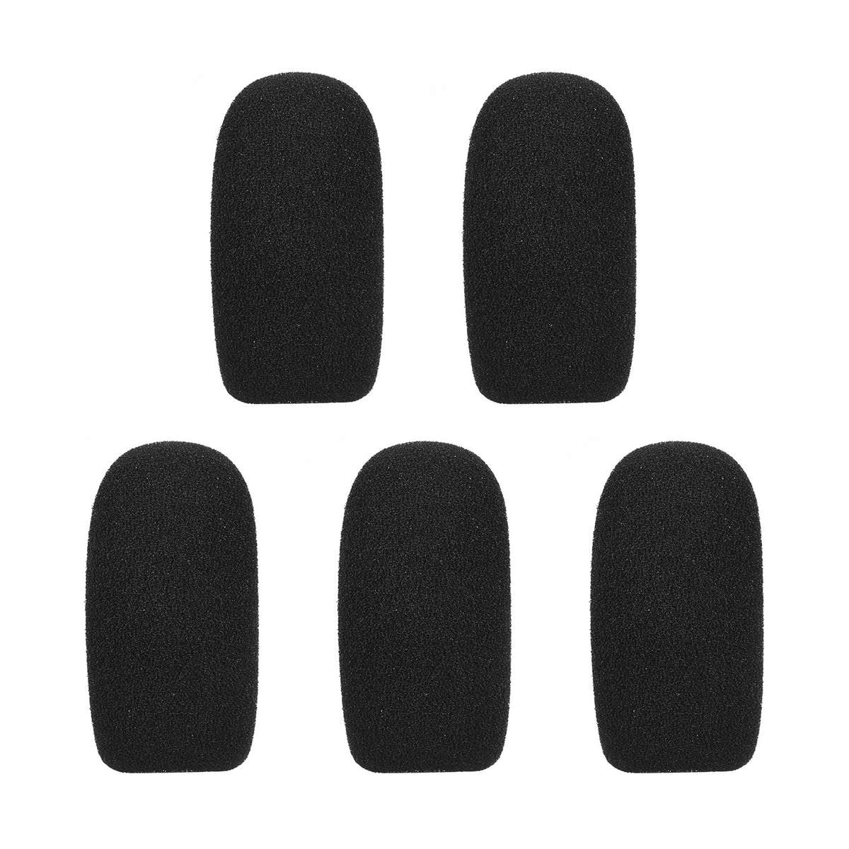 Mini Microphone Windscreens Mic Foam Covers for Lapel Headset Microphone Black, Pack of 5pcs