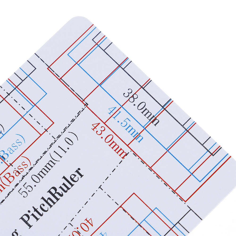 Guitar String Action Gauge String Pitch Ruler Card Luthier Tool Ruler Guitar Measuring Tool f