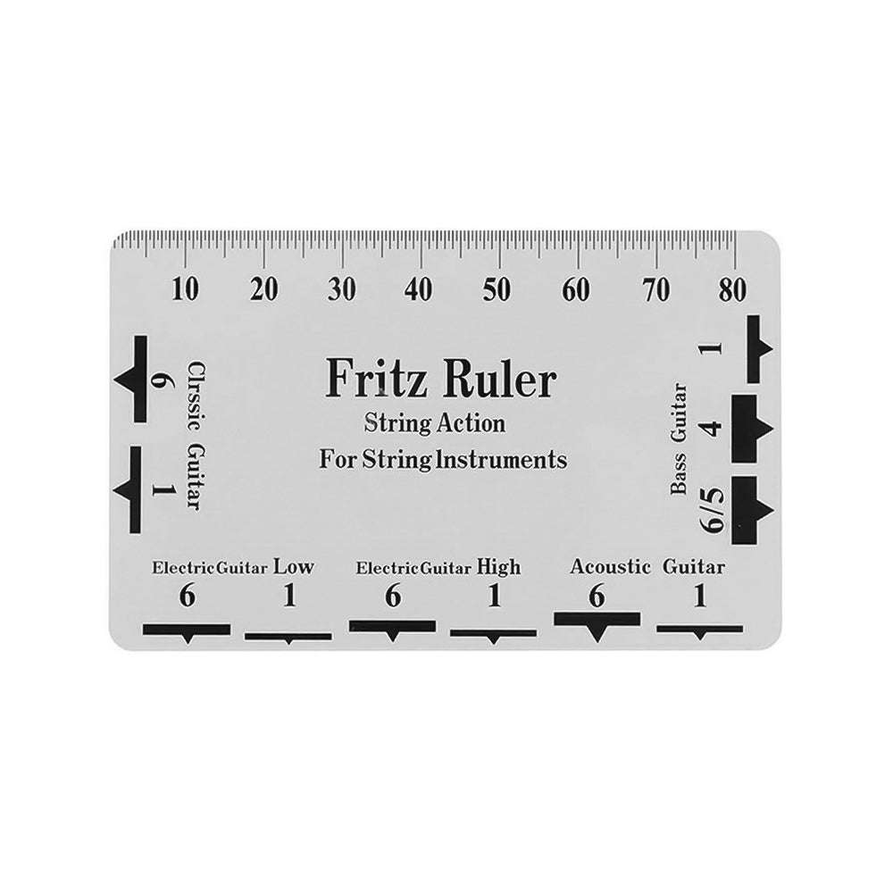 Guitar String Action Gauge String Pitch Ruler Card Luthier Tool Ruler Guitar Measuring Tool f