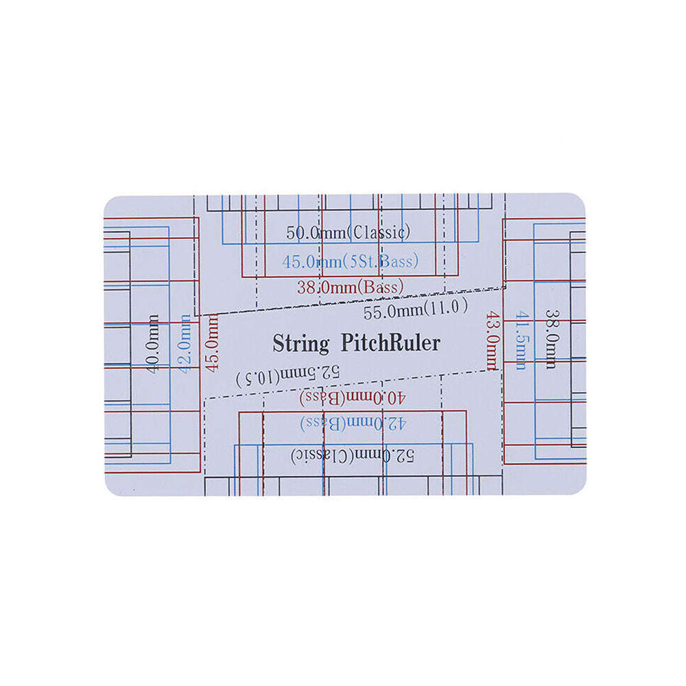Guitar String Action Gauge String Pitch Ruler Card Luthier Tool Ruler Guitar Measuring Tool f