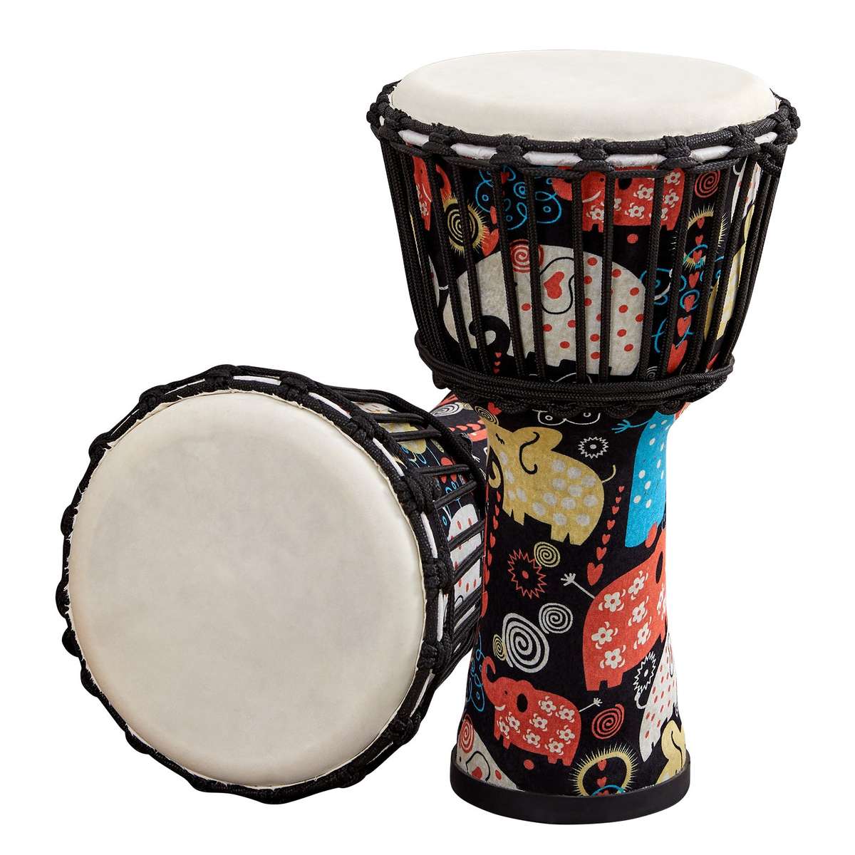 8 Inch Portable African Drum Djembe Hand Drum with Colorful Art Patterns Percussion Musical I