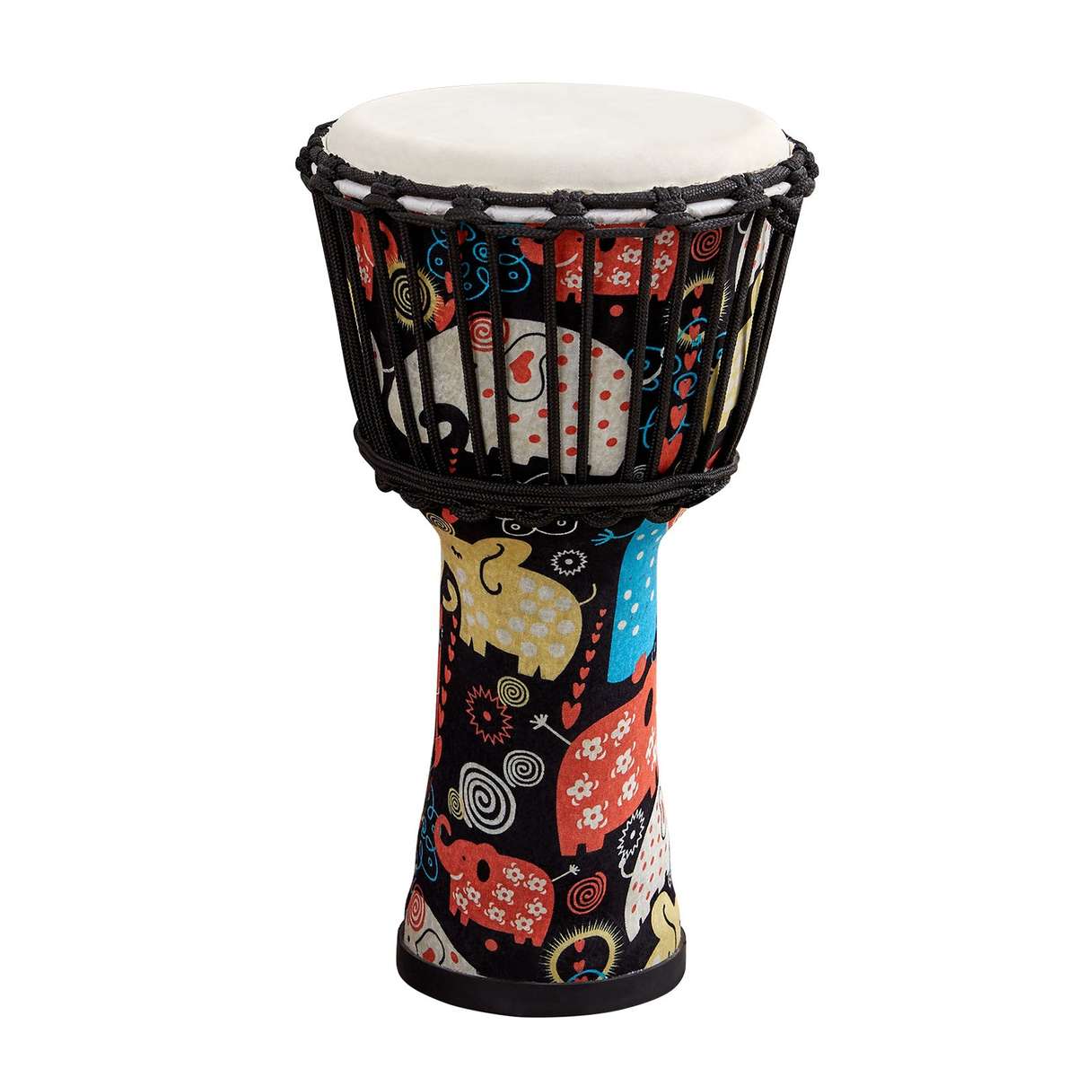 8 Inch Portable African Drum Djembe Hand Drum with Colorful Art Patterns Percussion Musical I