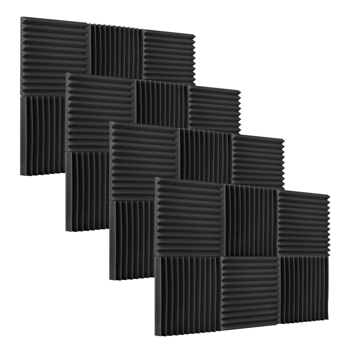 24pcs/pack Studio Acoustic Foams Sound Insulation Foam Sound Absorbing Panels Soundproof Spon