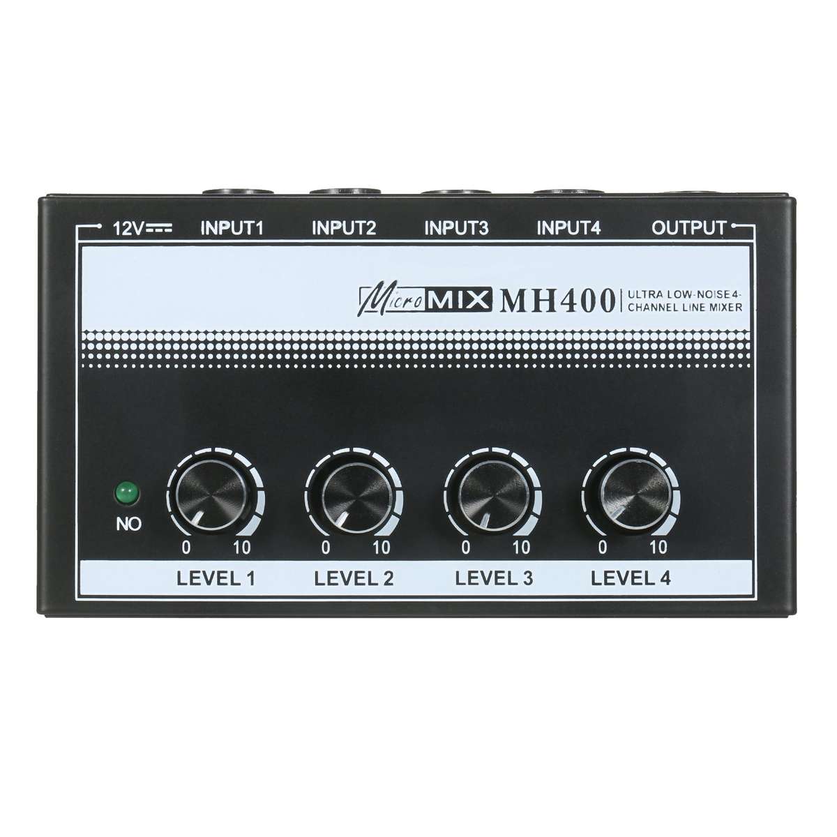 MH400 Ultra Low-Noise 4-Channel Line Mixer Mini Audio Mixer with 1/4-inch TS Inputs & Output