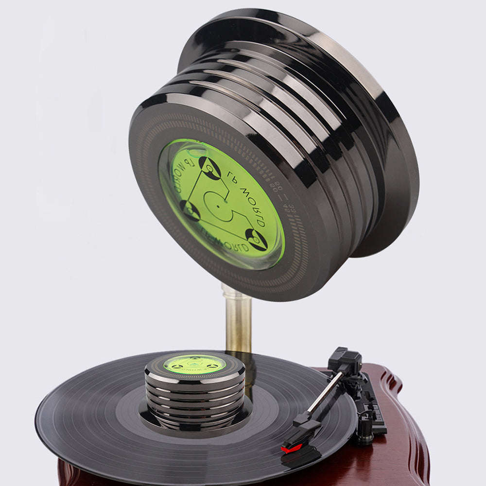 Record Weight Stabilizer 50Hz Bubble Level Speed Detection Turntable LP Disc Stabilizer Clamp