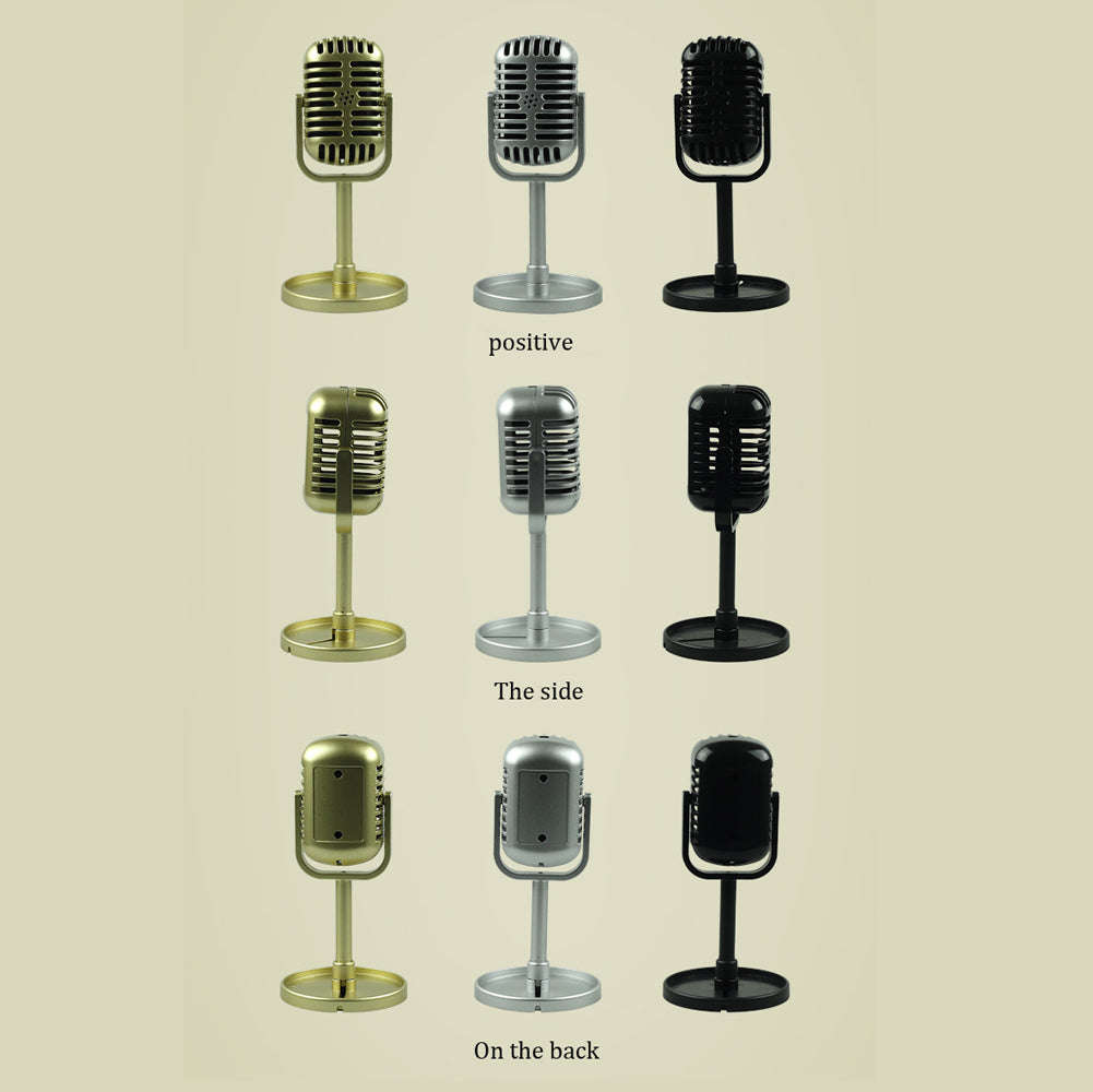 Simulation Props Vintage Mic Classic Vocal Style Microphone Staged Photography Accessory
