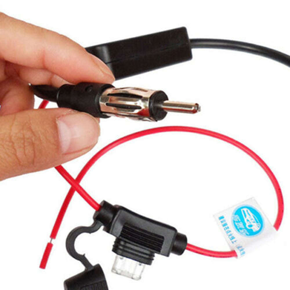 Auto Car FM AM Radio Stereo Signal Antenna Aerial Signal Amplifier Booster 12V