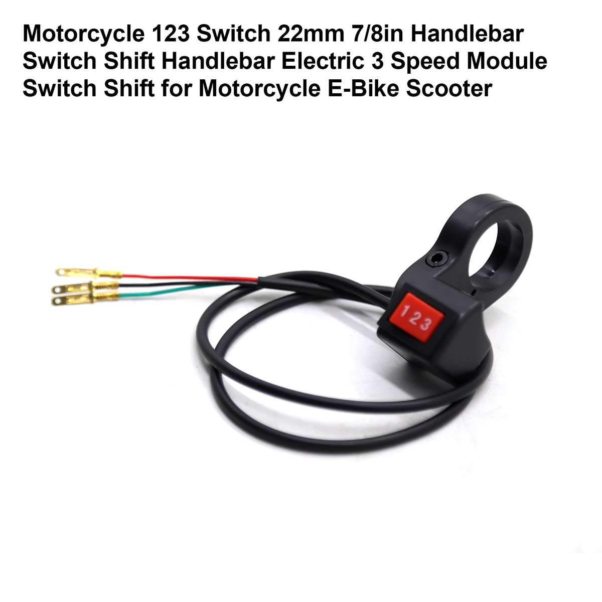 Motorcycle 123 Switch 22mm 7/8in Handlebar Switch Shift Handlebar Electric 3 Speed Module Switch Shi