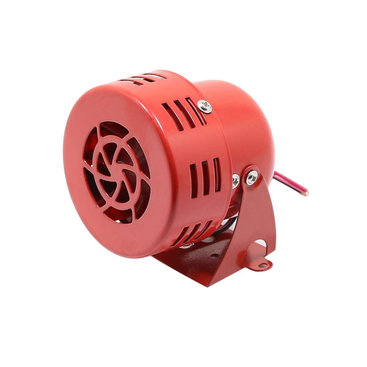 Loud Sound Horn 12V 105dB Electric Car Driven Brake Motor Air Raid Siren Horn Alarm Loud 50s Red for