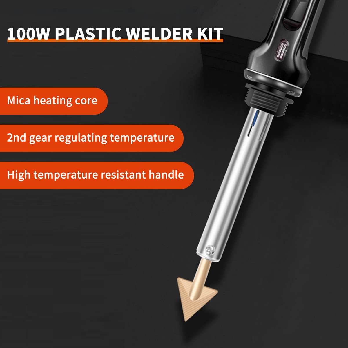 100W Plastic Welding kit,2-in-1 Plastic Welder & Soldering Iron Gun, 3-Speed Temperature Control Sol