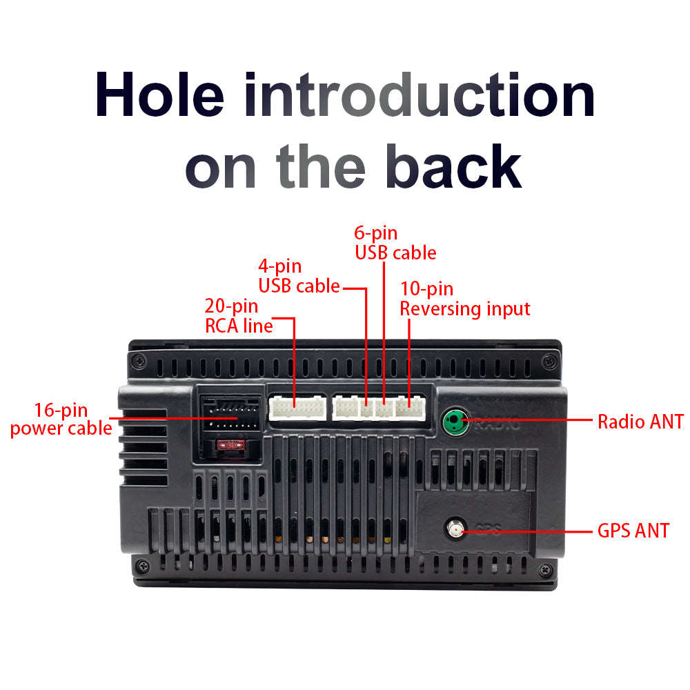 Android 11 Car Stereo Double Din GPS Navigation FM Radio with 7 Inch Touchscreen Support WIFI/AUX/U-