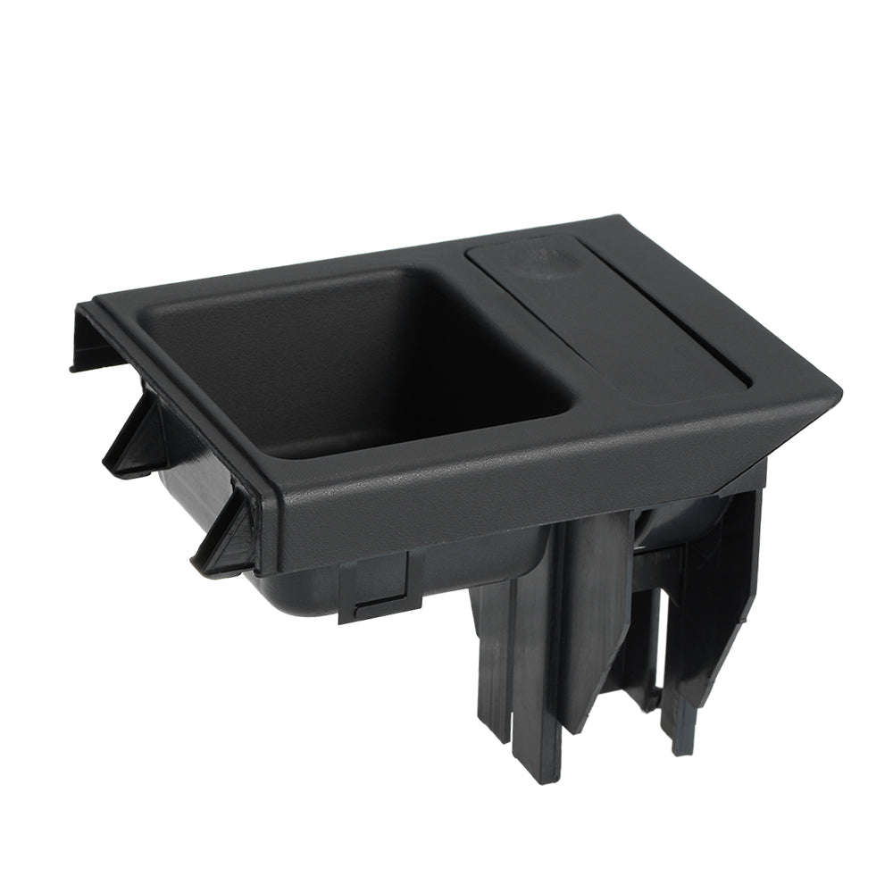 Car Front Center Console Drink Cup Holder + Coin Holder Tray for BMW 3Series E46 1998-2004 Black