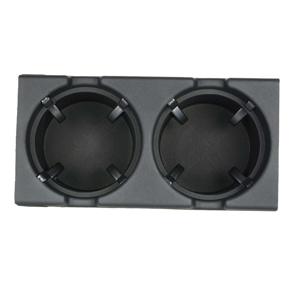 Car Front Center Console Drink Cup Holder + Coin Holder Tray for BMW 3Series E46 1998-2004 Black