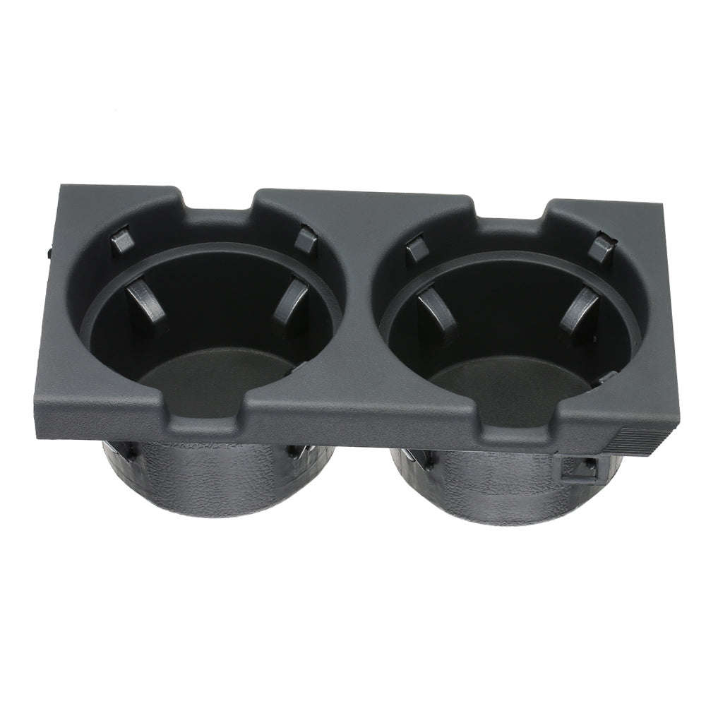 Car Front Center Console Drink Cup Holder + Coin Holder Tray for BMW 3Series E46 1998-2004 Black