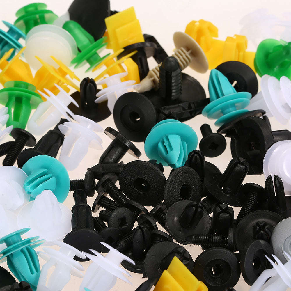 Auto Fastener Clips 100PCS Car Mixed Universal Door Trim Panel Rivet Bumper Plastic Clip Car Retaine