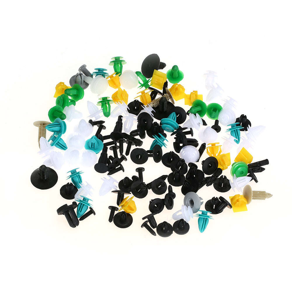 Auto Fastener Clips 100PCS Car Mixed Universal Door Trim Panel Rivet Bumper Plastic Clip Car Retaine
