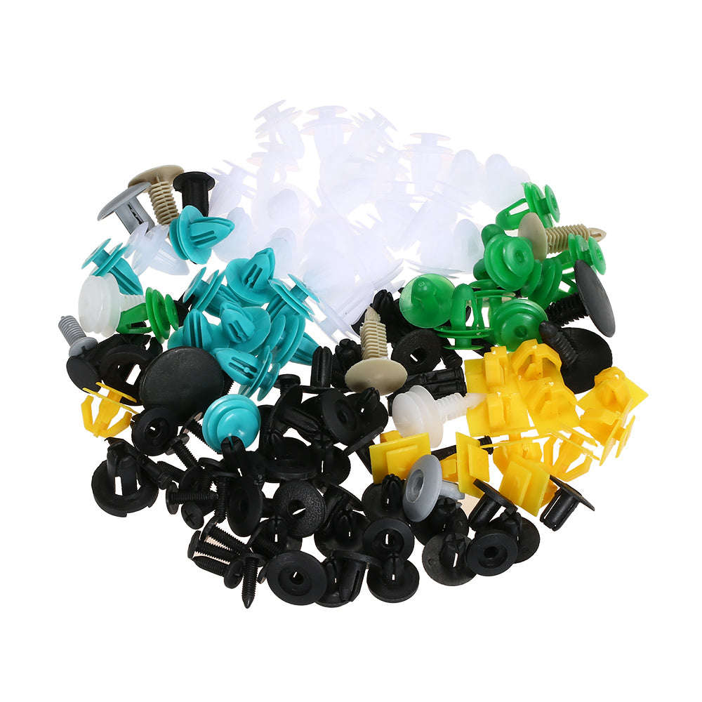 Auto Fastener Clips 100PCS Car Mixed Universal Door Trim Panel Rivet Bumper Plastic Clip Car Retaine