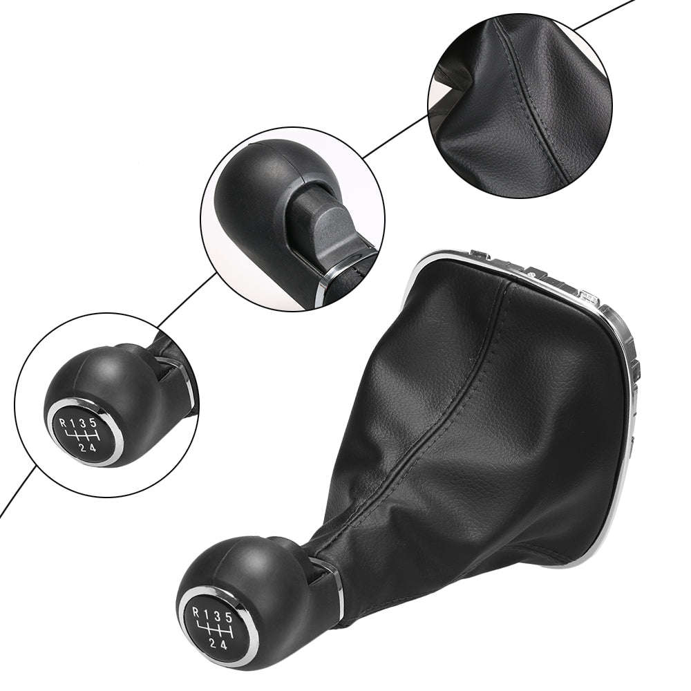 5 Speed Gear Shift Knob Manual Shifter Gaitor Boot Cover for Opel Corsa D Dust-proof