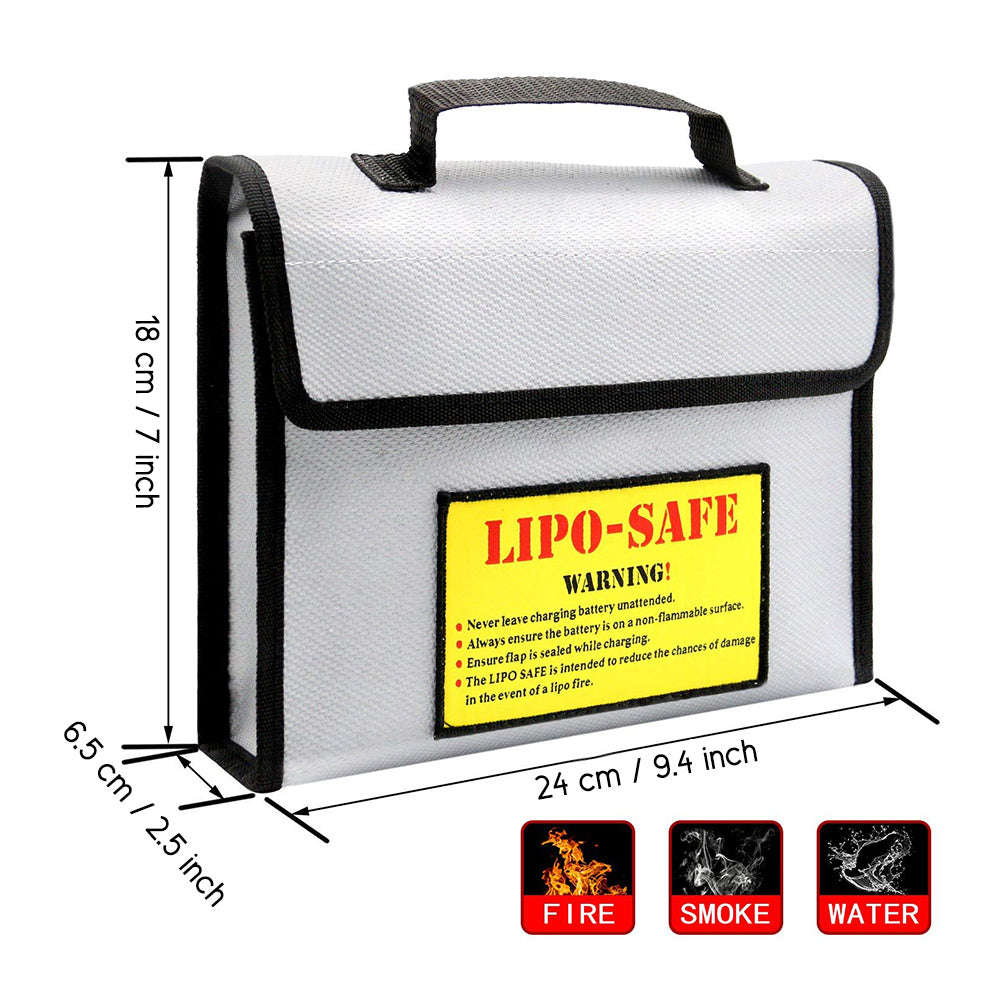 Portable Fireproof Explosionproof Lipo Battery Safe Bag Handheld Heat Resistant Pouch Sack fo