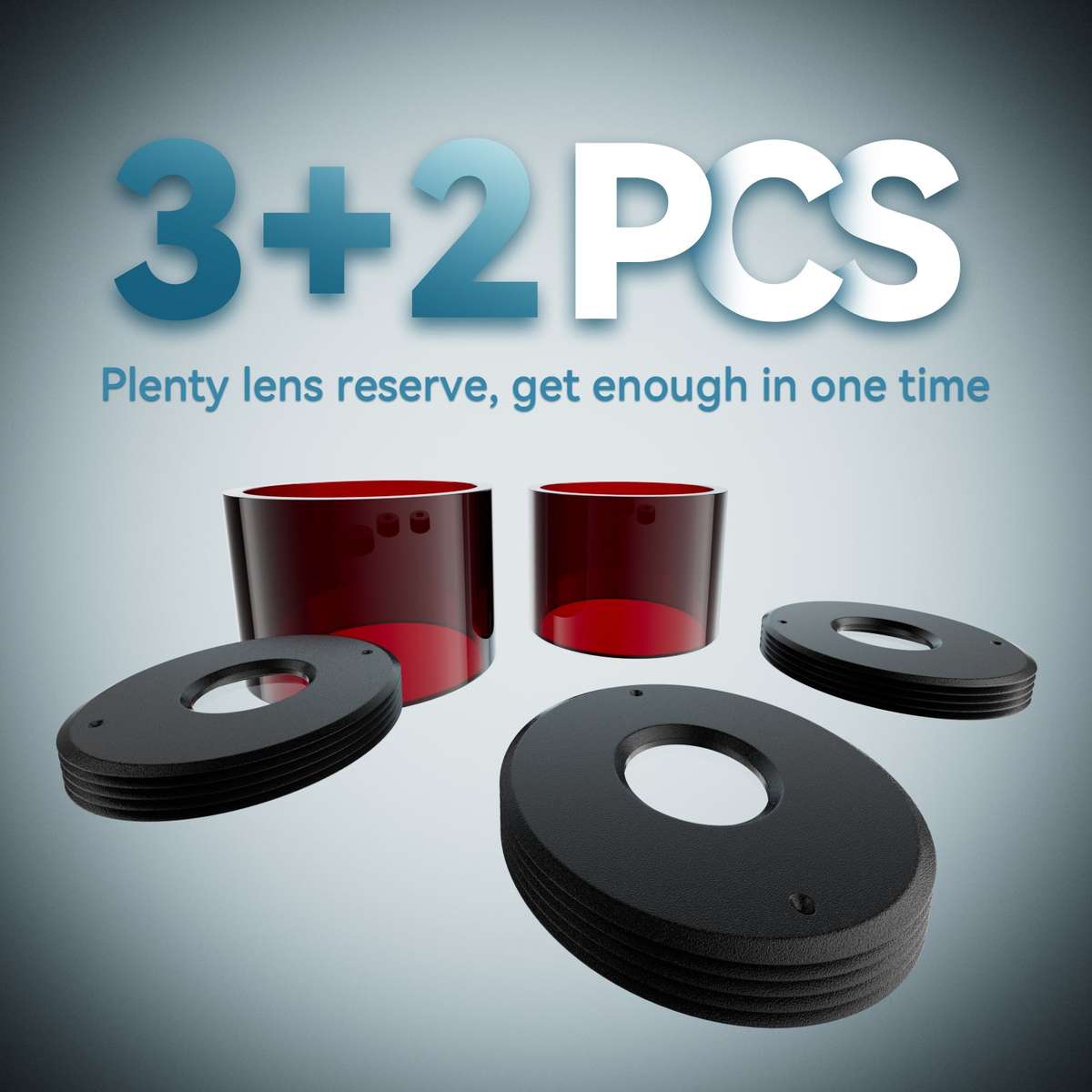 SCULPFUN S9 Original Lens Set 3Pcs Original Standard Lens + 2 Acrylic Covers Highly Transpare
