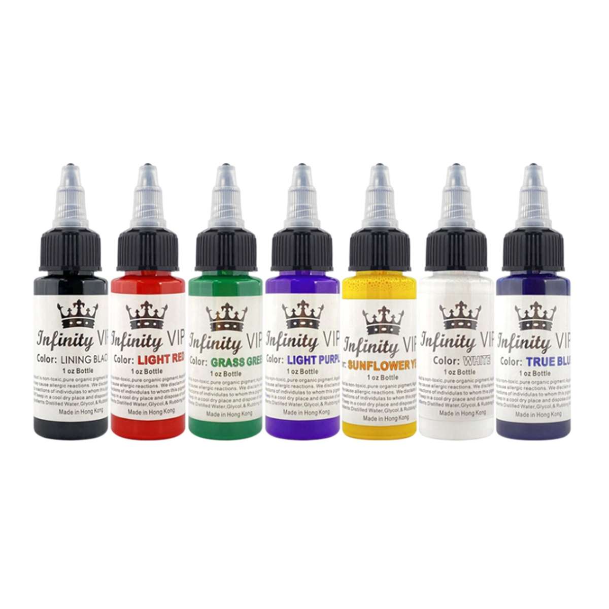 30ml Tattoo Inks 7 Colors Natural Plant Tatto Pigment Inks Set for Body Eyebrow Eyeliner Lip Tattoo